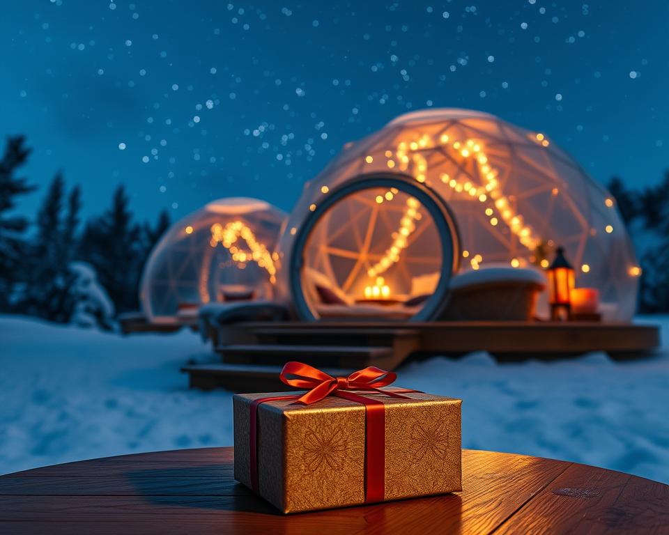 Romantische Geschenkidee Bubble Hotel Gutschein